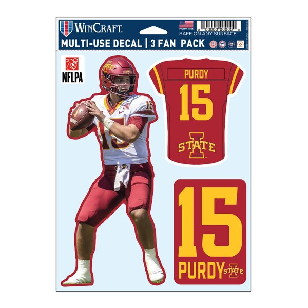 Wincraft Brock Purdy Multi-Use Decal 3-Pack